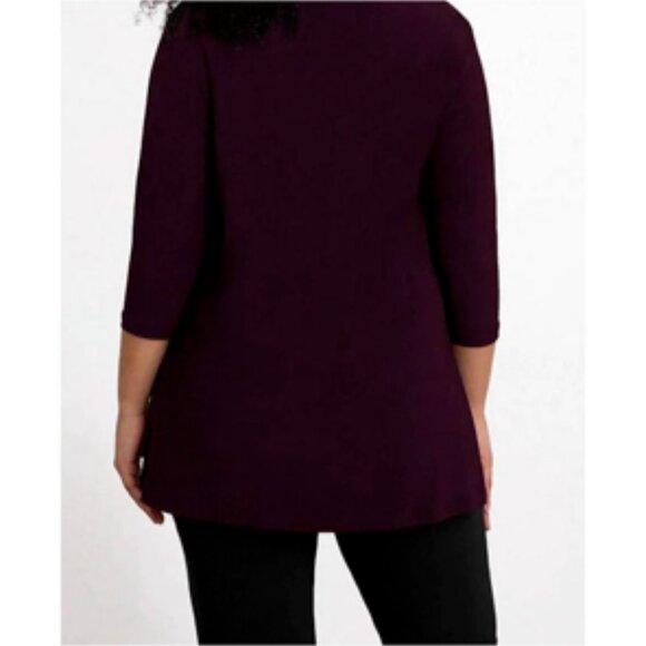 Sympli Canada Tunic Top Nu Ideal Wrinkle Resistant Easy Care Plum 12 - Picture 3 of 10